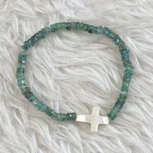 Apatite Gemstone Bead Bracelet